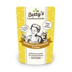 Neu eingetroffen 4 Betty's Landhausküche Frischebeutel Geflügel Pur 12 X 100g Für Katze