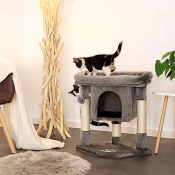 Lionto Kratzbaum 60 Cm Dunkelgrau 5 Lionto Kratzbaum 60 Cm Dunkelgrau – Bild 3