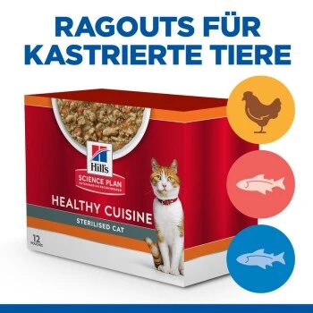 Hill's Science Plan Healthy Cuisine Sterilised Cat Ragout Multipack 24x80 G 4 Hill's Science Plan Healthy Cuisine Sterilised Cat Ragout Multipack 24x80 G – Bild 2