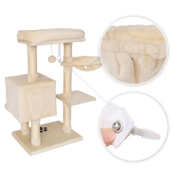 Lionto Kratzbaum, Höhe 93 Cm Beige 7 Lionto Kratzbaum, Höhe 93 Cm Beige – Bild 5