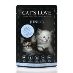 Geschäft Für Katzenbedarf 15 CAT'S LOVE Junior 12x85g Kalb Mit Eierschalen & Lachsöl