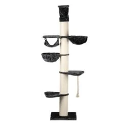 RHR Quality Kratzbaum Maine Coon Tower Crown Anthrazit/ Grau