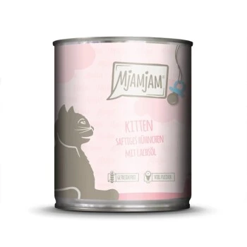 MjAMjAM Kitten Saftiges Hühnchen Mit Lachsöl 6x800g 3 MjAMjAM Kitten Saftiges Hühnchen Mit Lachsöl 6x800g