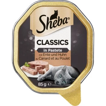 Sheba Classics In Pastete 22x85g Mit Ente & Huhn 3 Sheba Classics In Pastete 22x85g Mit Ente & Huhn