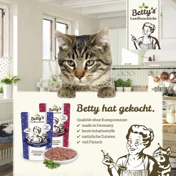 Betty's Landhausküche Frischebeutel Huhn & Fasan 12 X 100g Für Katze 7 Betty's Landhausküche Frischebeutel Huhn & Fasan 12 X 100g Für Katze – Bild 5