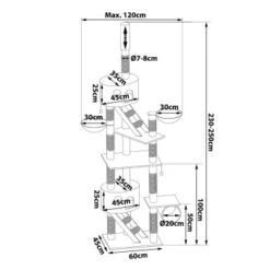 Lionto Kratzbaum XXL, Höhenverstellbar (230 - 250 Cm) Dunkelgrau -Geschäft Für Katzenbedarf a36fcc566d4831d79f29f0ae2103b3286b769587 1657032 de DE 64c5f65a4f6e9a66e74570e1af5d83538ee6f0f4amhYQS