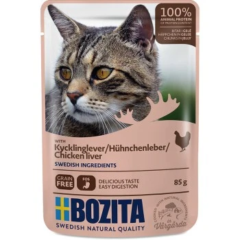 BOZITA Häppchen In Gelee 12x85g Hühnchenleber 3 BOZITA Häppchen In Gelee 12x85g Hühnchenleber