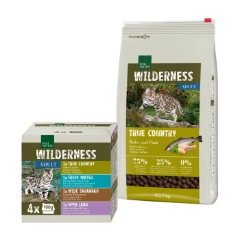 REAL NATURE WILDERNESS Adult True Country Mischfütterungs-Set True Country 2,5kg + 4x100g Multipack 3 REAL NATURE WILDERNESS Adult True Country Mischfütterungs-Set True Country 2,5kg + 4x100g Multipack