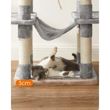 FEANDREA Kratzbaum 164cm Hellgrau Hellgrau 10 FEANDREA Kratzbaum 164cm Hellgrau Hellgrau – Bild 8