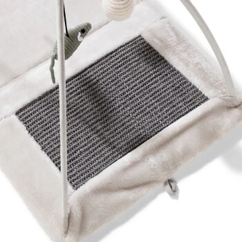 Trixie Kratzmatte Mit Spielzeugen Mobile Grau 6 Trixie Kratzmatte Mit Spielzeugen Mobile Grau – Bild 4