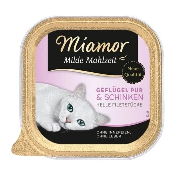 Miamor Milde Mahlzeit Geflügel Pur & Schinken 16x100 G 3 Miamor Milde Mahlzeit Geflügel Pur & Schinken 16x100 G
