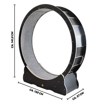 Canadian Cat Company Katzenlaufrad Aus Holz XL Schwarz 5 Canadian Cat Company Katzenlaufrad Aus Holz XL Schwarz – Bild 3