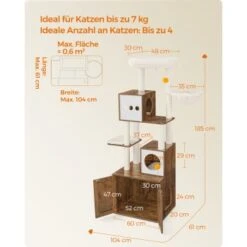 FEANDREA Kratzbaum 185cm Mit Katzenklo-Schrank Vintagebraun Braun -Geschäft Für Katzenbedarf ef702a934169643329ef7735ec0eb80e5b50d44e 1666851 de DE 05946d30530dc299ffe9ab06919c6838bc130f73Cjzqvr