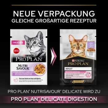 PRO PLAN PURINA Delicate Nutrisavour 26x85g Truthahn 5 PRO PLAN PURINA Delicate Nutrisavour 26x85g Truthahn – Bild 3